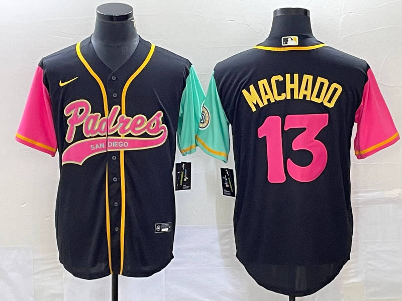 Men's San Diego Padres Manny Machado #13 Black City Connect Jersey Joint Edition